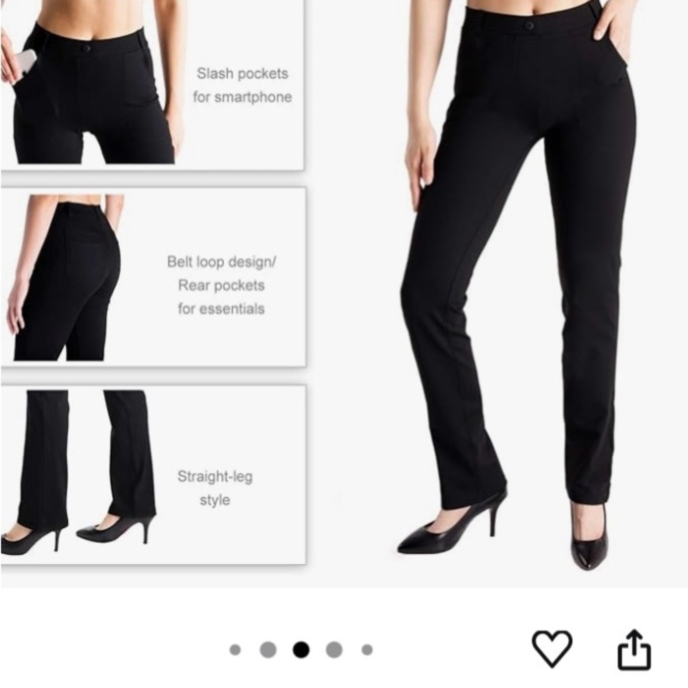 Women's Black Straight-Leg Pants